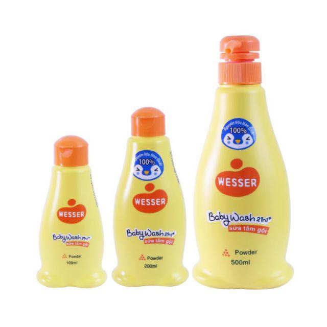 Sữa tắm gội Wesser 500ml cho bé