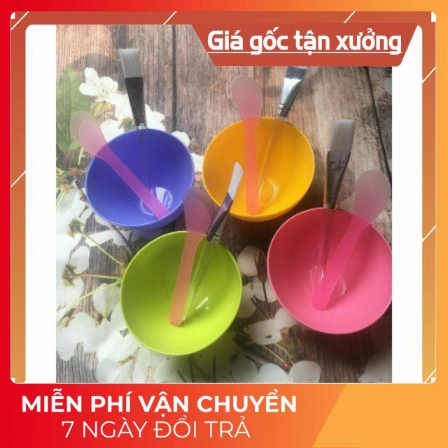 [HCM]Bộ Dụng Cụ Trộn Mặt Nạ Cao Cấp (Bát Cọ Que Nhựa)