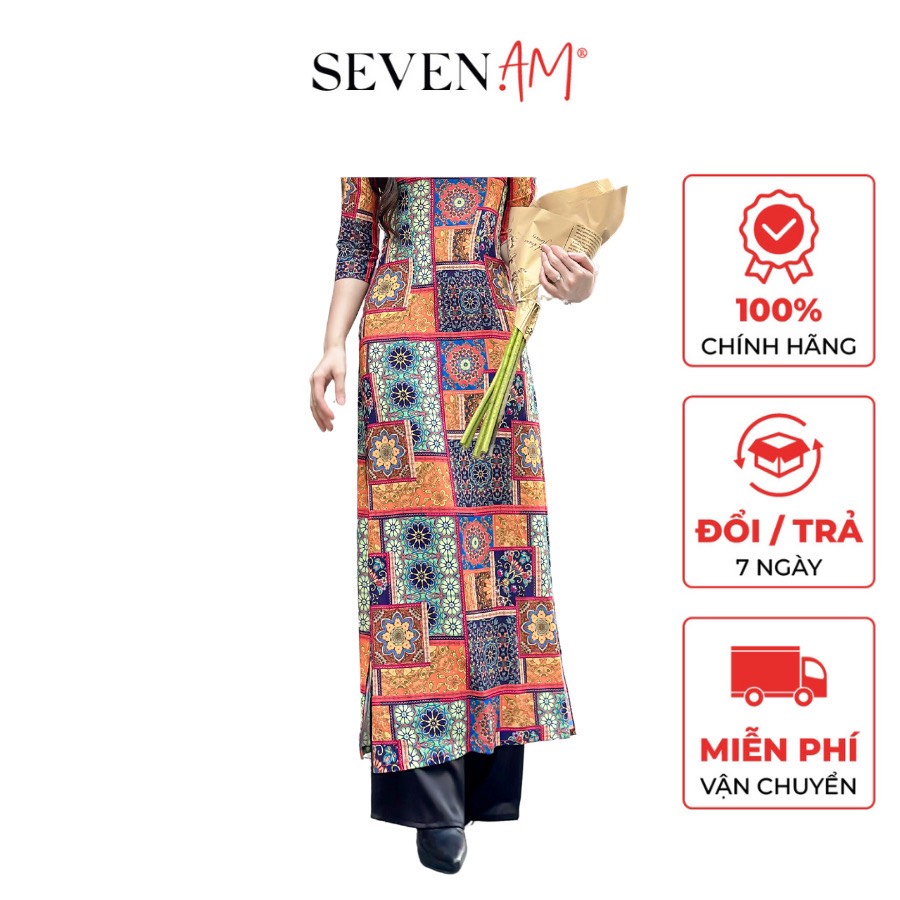 Áo sơ mi thời trang nữ dáng suông lửng Seven.AM OA0146I