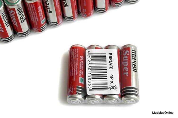 Bộ 8 Viên Pin Tiểu AA Maxell Super 1.5V Cao Cấp (Đỏ)
