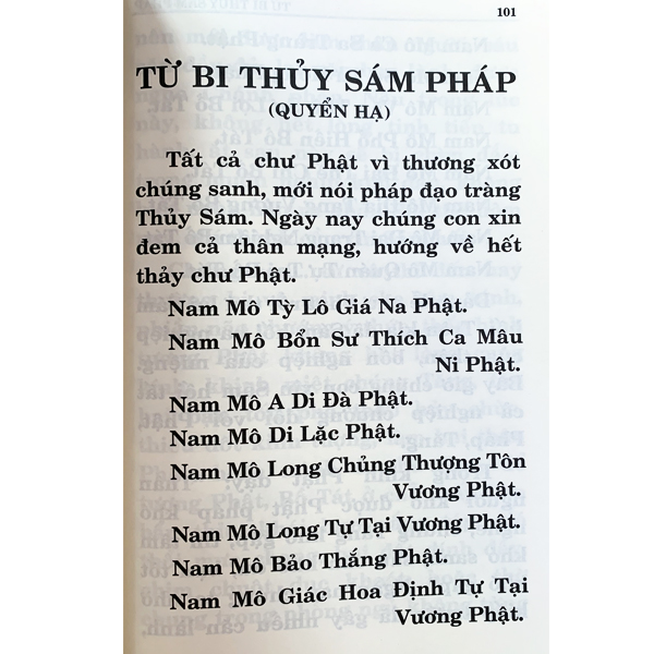 Sách - Kinh Từ Bi Thủy Sám Pháp - Bìa Cứng