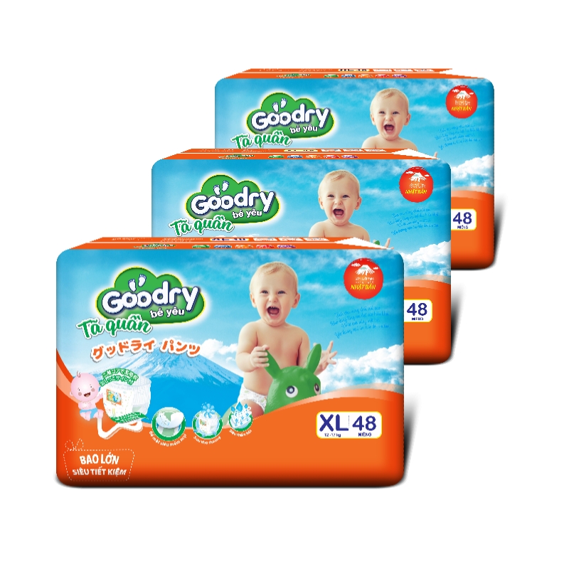 Tã quần Goodry M60/ L54/ XL48/ XXL44 miếng