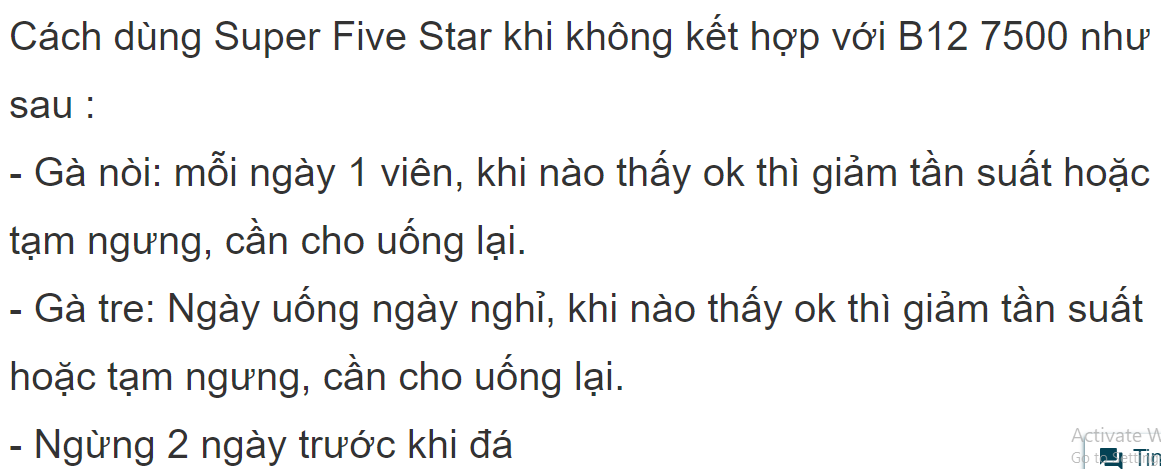 b12 7500 nuôi gà đá đỏ khỏe mau lên hình