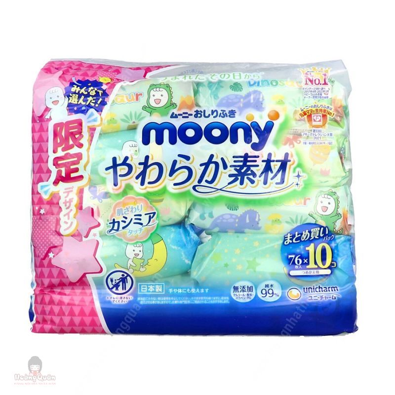 Khăn ướt Moony Nhật Bản lốc 8 gói