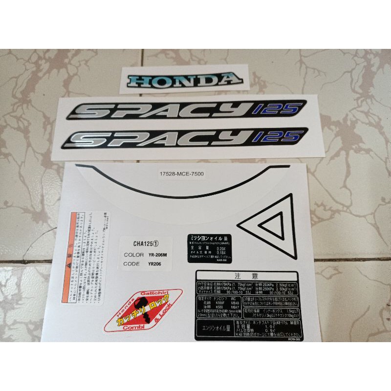 Bộ tem honda spacy 125 màu đen 2005 hàng nhập thái lan