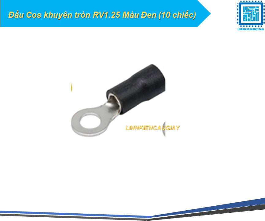 Đầu Cos khuyên tròn RV1.25 Màu Đen (10 chiếc)