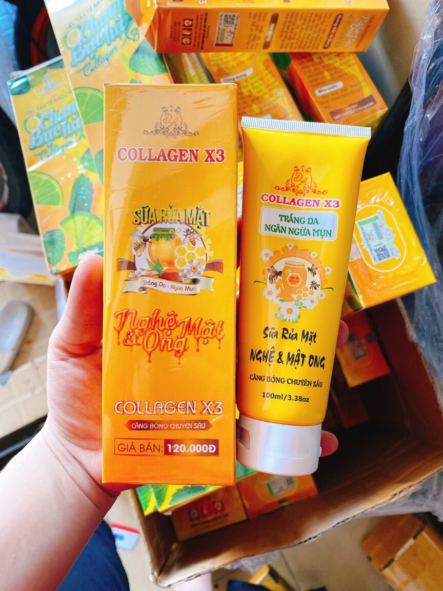 Sữa rửa mặt Nghệ Collagen X3 Đông Anh