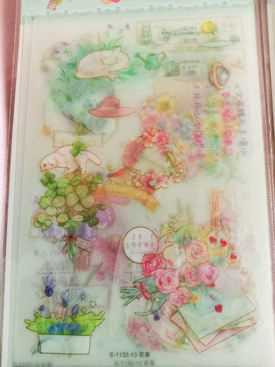 Sticker 3D họa tiết trang trí sổ tay, thiệp mời cute