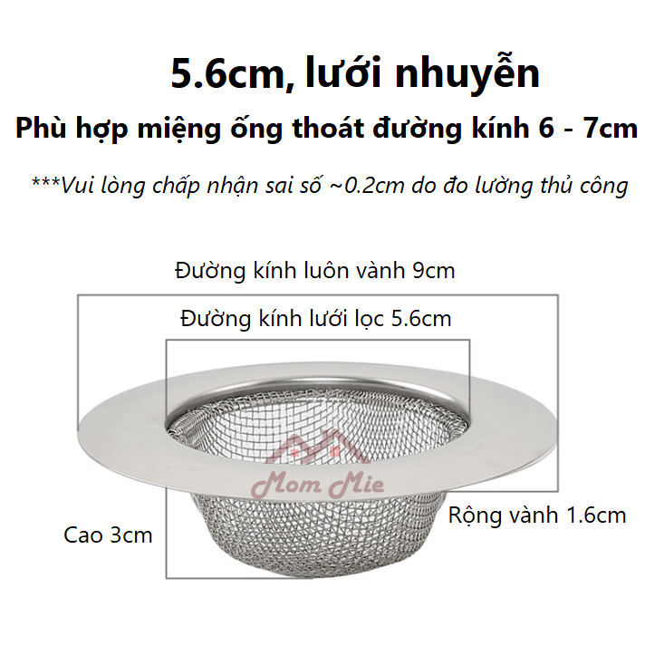 [HCM]Dĩa lọc rác bồn rửa chén bằng inox nhiều kích cỡ - J150