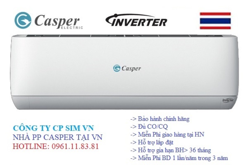 Điều Hòa Casper GC-12TL32, 12000 BTU, Inverter, New 2020