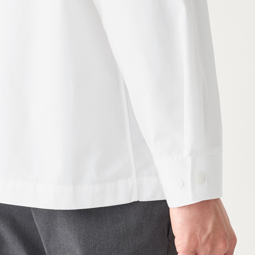 Muji Áo Sơ Mi Cotton Washed Sợi Dài