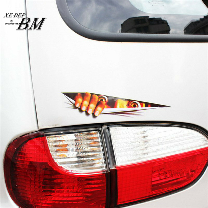 Decal dán xe hơi hình đôi mắt 3D