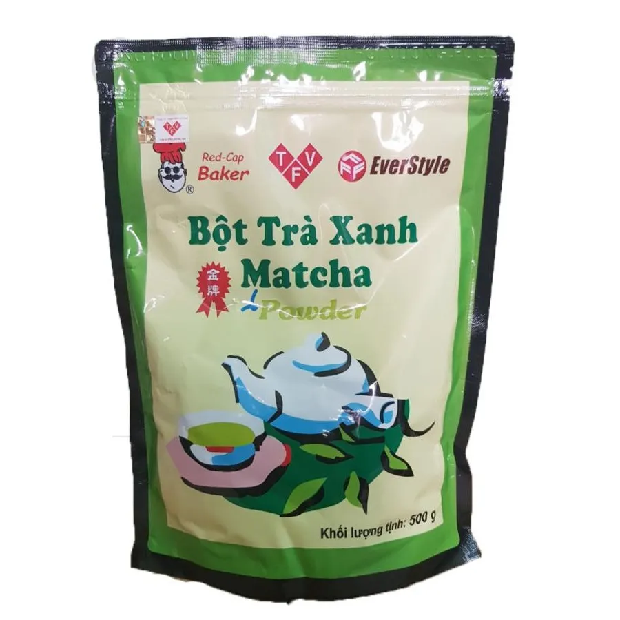 Bột trà xanh Matcha Đài Loan Everstyle 500g/100g - Pha trà sữa, đá xay, pha chế, làm bánh, bột matcha - Gia store