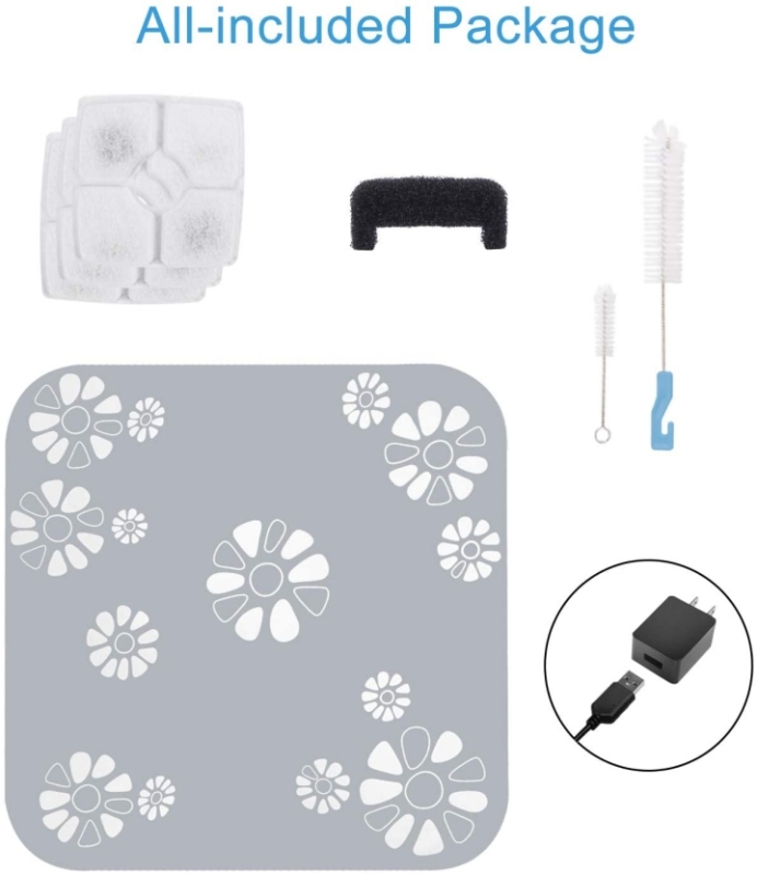 Online Mall - Máy cung cấp nước sạch cho thú cưng Fountain LED Intelligent