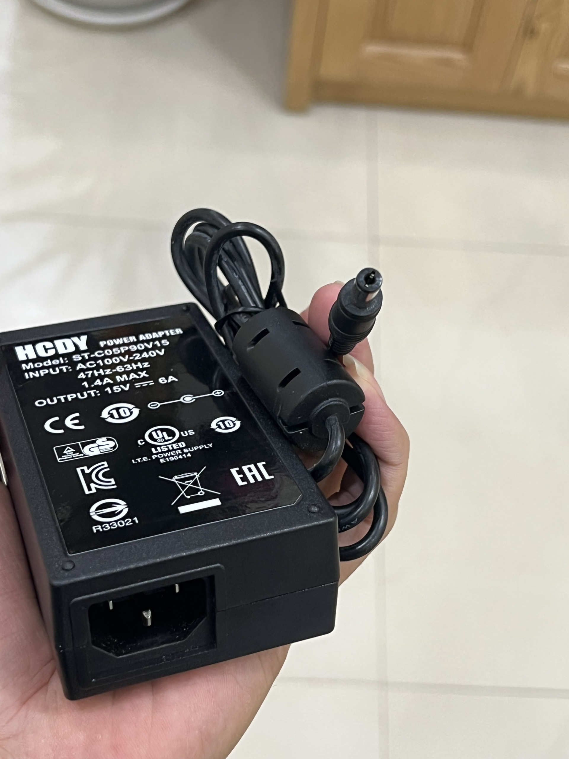 Dây sạc loa kéo HCDY 15v 6a