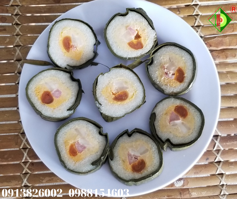 Bánh Tét Nếp Trắng Truyền Thống [Bánh tét Trà Cuôn Hai Lý tại Trà Vinh]