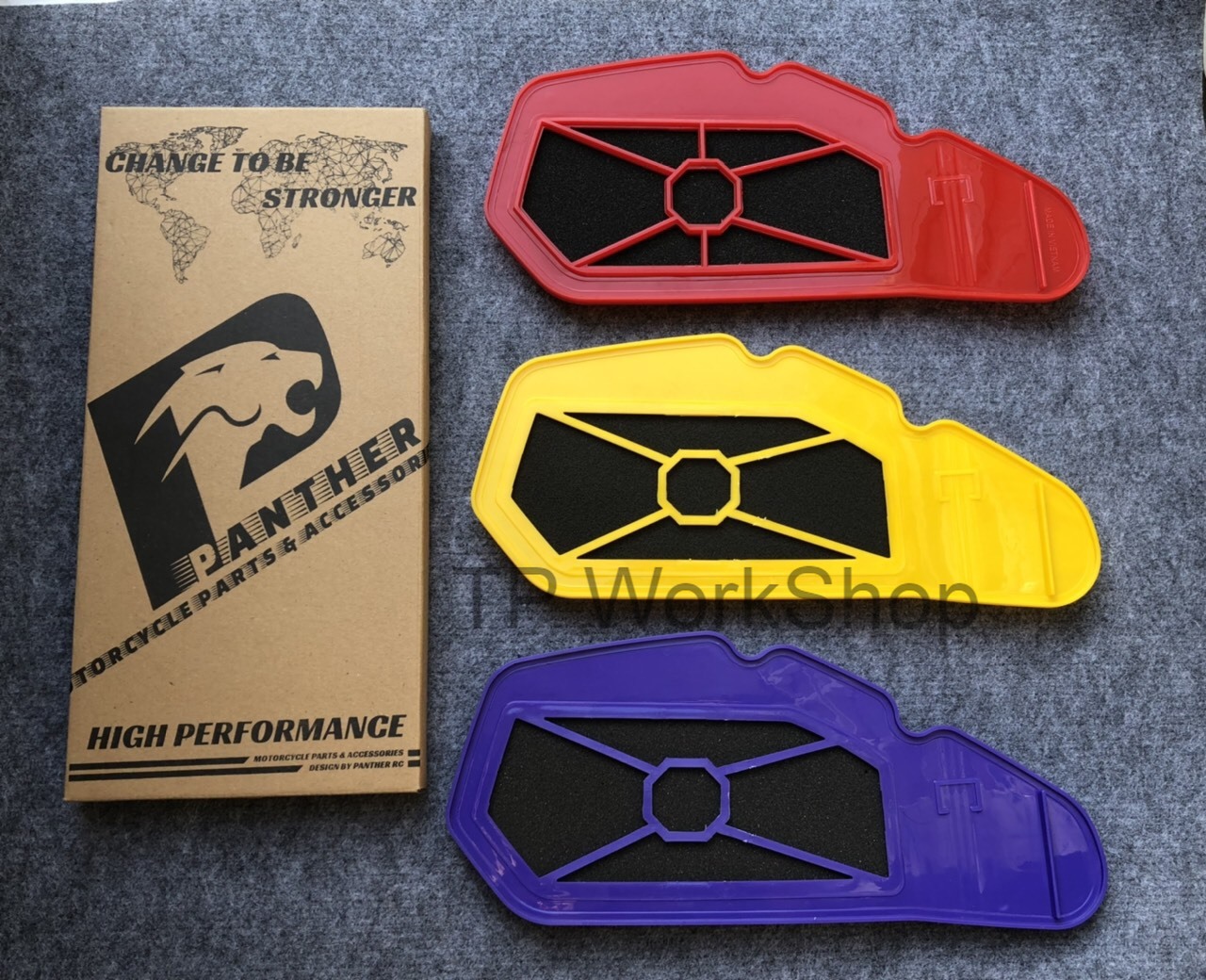 Lọc gió panther kèm ốp pô e gắn vario click ab shmore