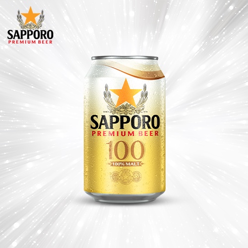 Thùng beer Sapporo Premium 100 - 24 lon 330ml 3.5% cồn