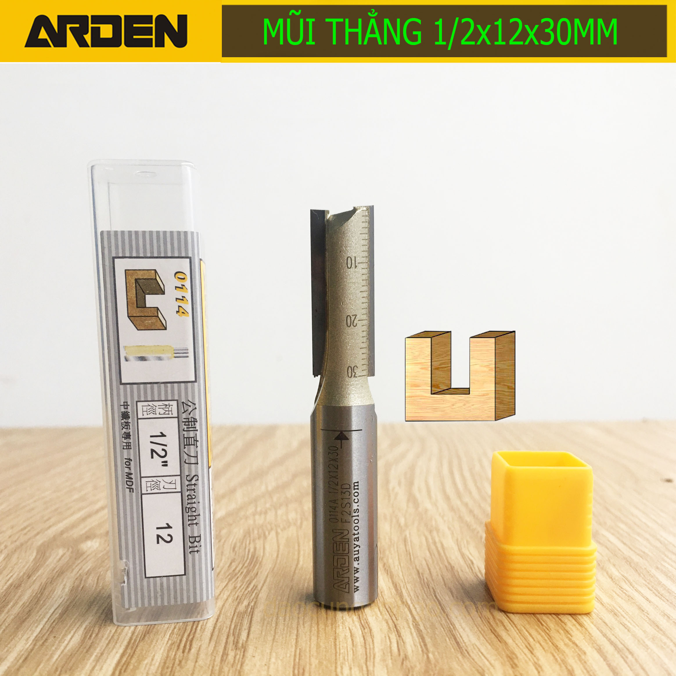 [HCM]ARDEN - Mũi phay gỗ 6-12mm Cốt 12.7mm