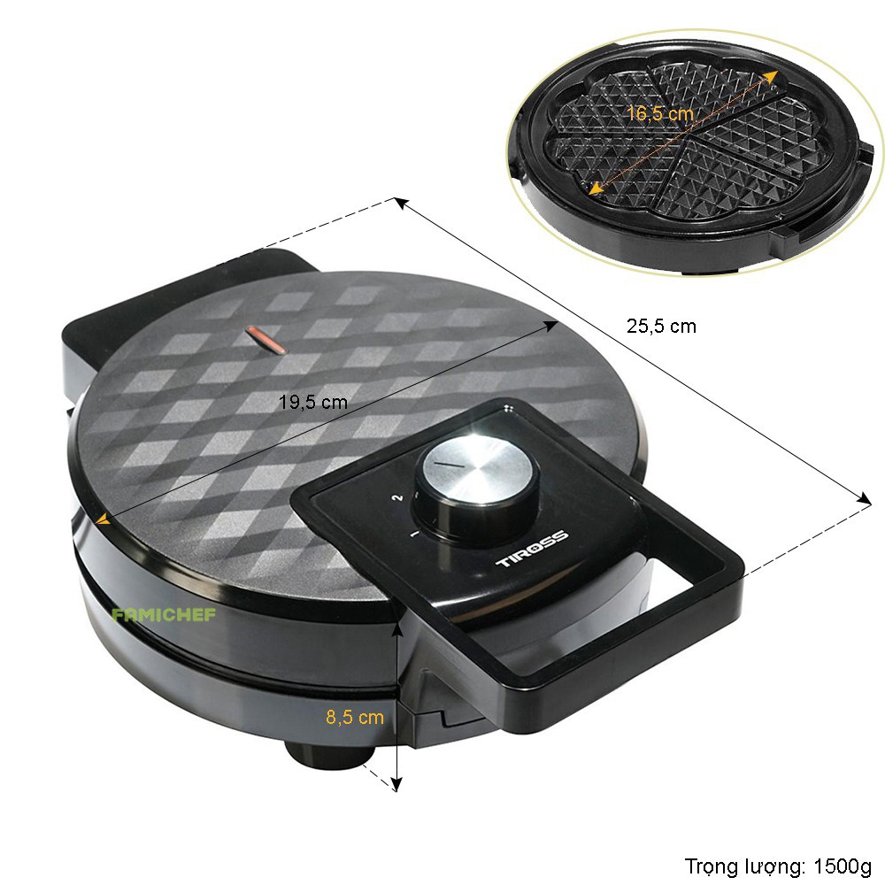 Máy làm bánh Waffle Tiross TS1384