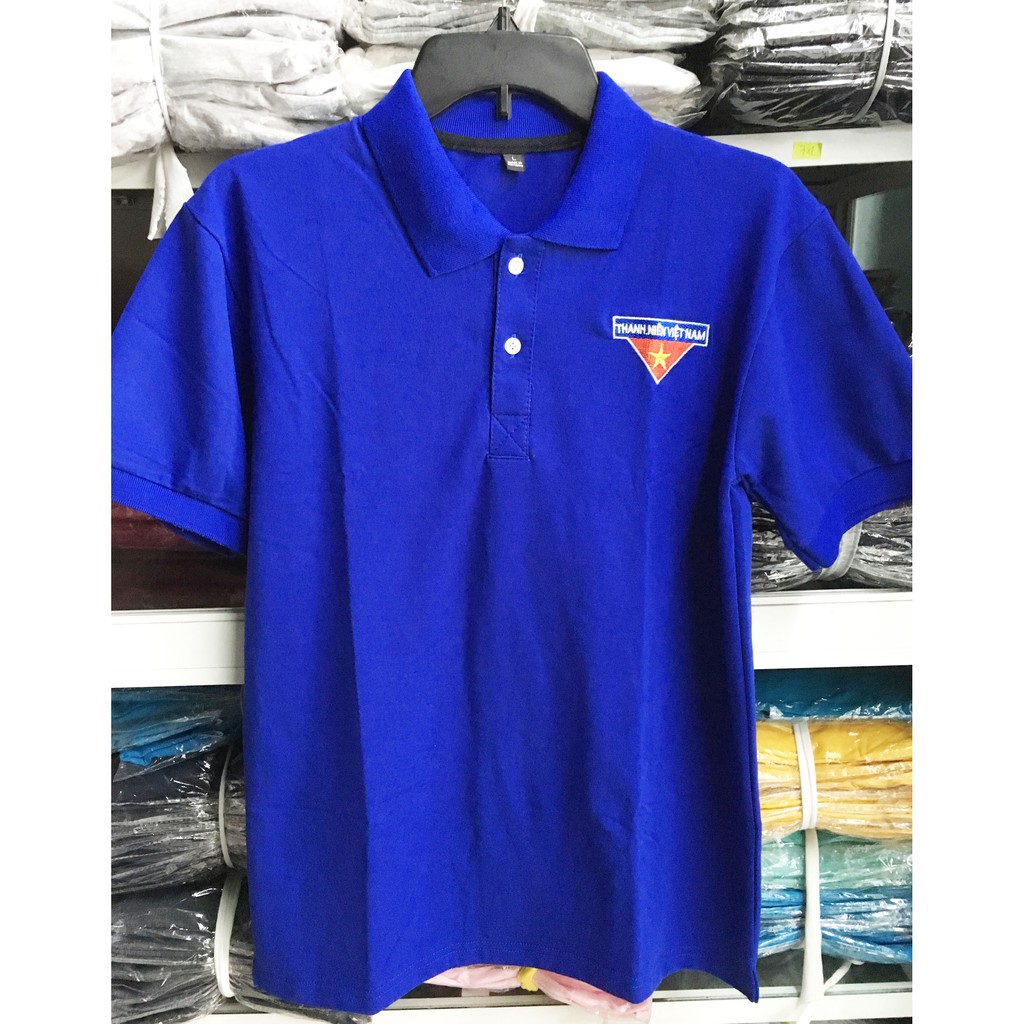 Áo thun Đoàn Thanh Niên logo thêu - Vải cá sấu Chất lượng cao BIGSIZE AZ