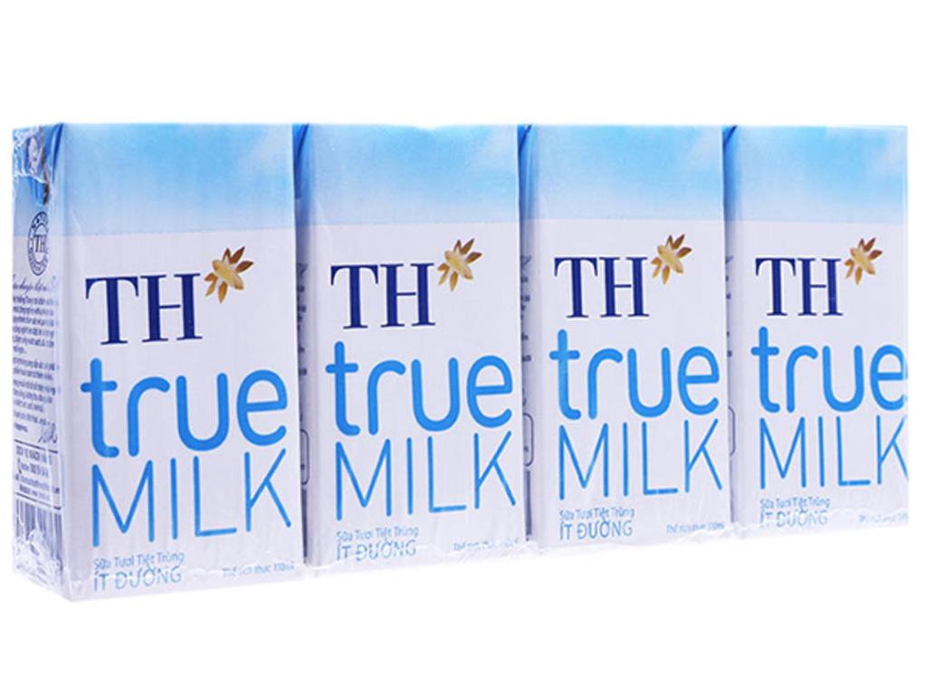 Thùng 48 hộp sữa TH true milk ít đường 110ml
