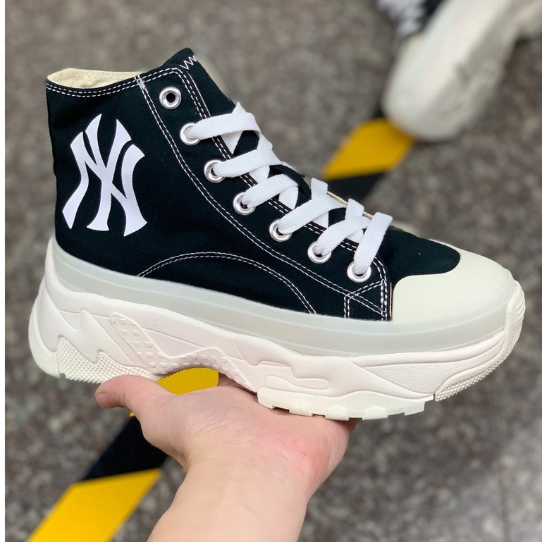 Giày Sneaker MLB Chunky High New York Yankees Black ( Full box)