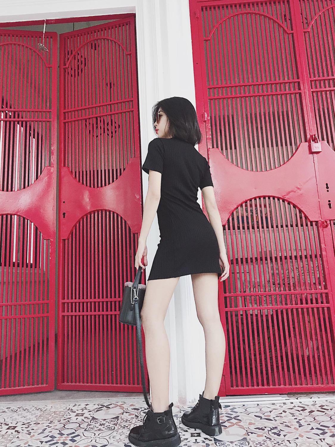 [HCM]Đầm body con xẻ đùi ( kèm ảnh thật )