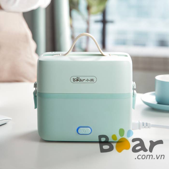 Hộp cơm điện Bear inox 2 tầng 3 ngăn
