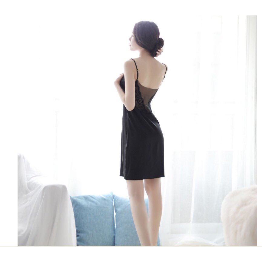 [HCM]Đầm ngủ phi lụa Cao cấp tặng kèm quần lót - Lindashop