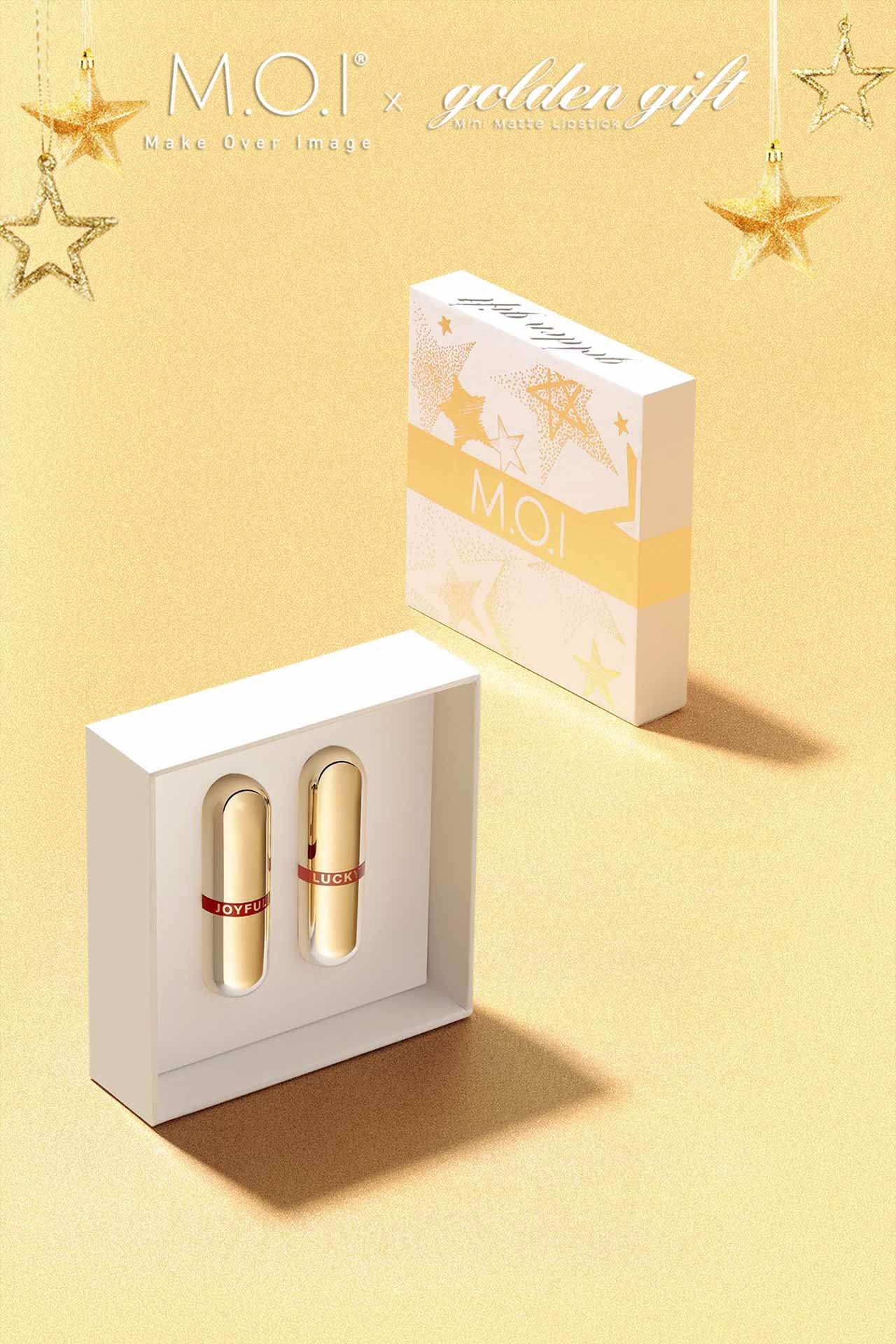 Set 2 joyful son thỏi mini golden gift M.O.I Cosmetics