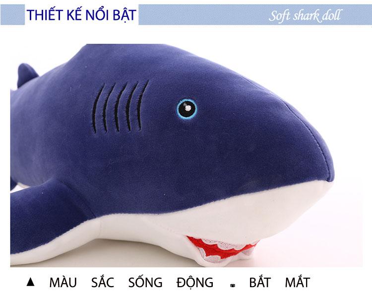 Cá mập bông size 60cm - gấu bông- thú nhồi bông