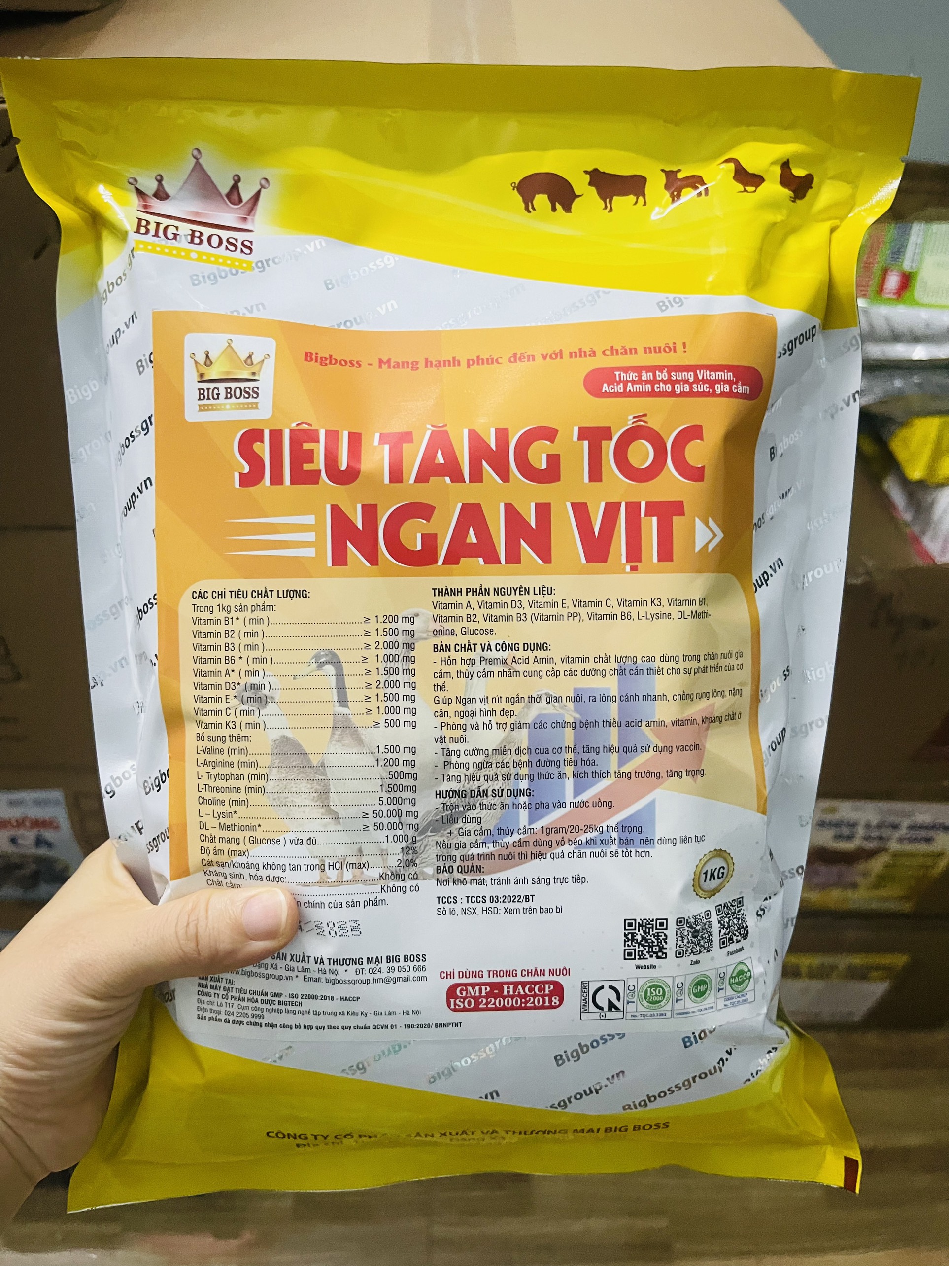 Vỗ béo dùng cho vịt, ngan