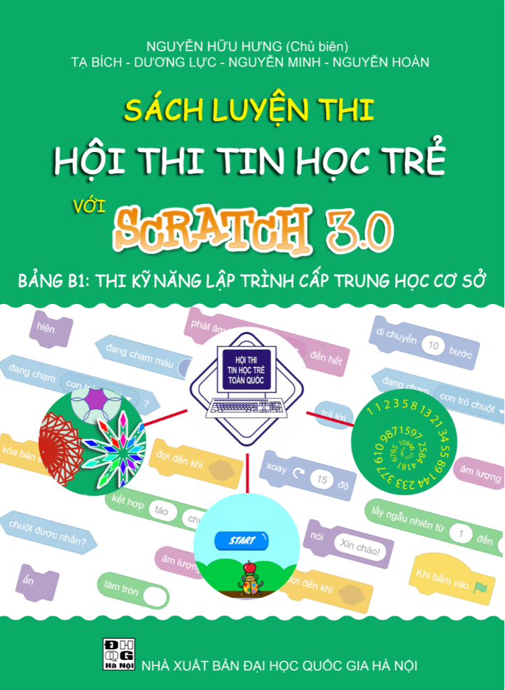 Combo sách Luyện thi hội thi tin học trẻ với Scratch 3.0 cấp THCS