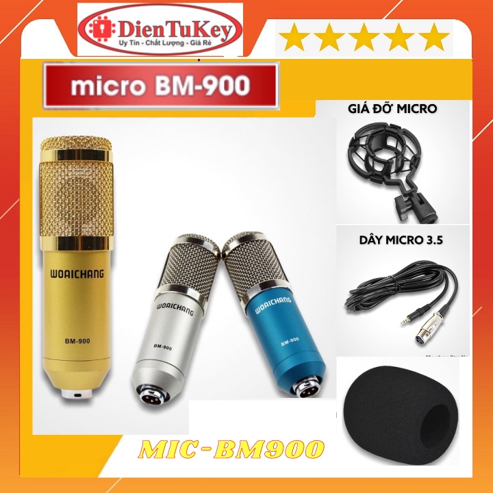 0 micro thu âm bm900 - micro karaoke - thu âm - hát live - cao cấp chính hãng bảo hành 6 tháng 0