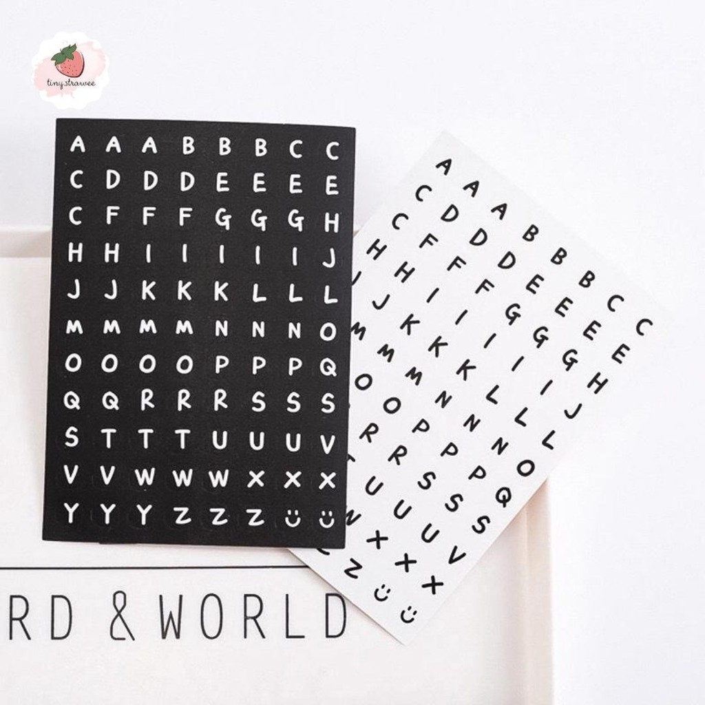 Set 6 Alphabet Sticker tone pastel
