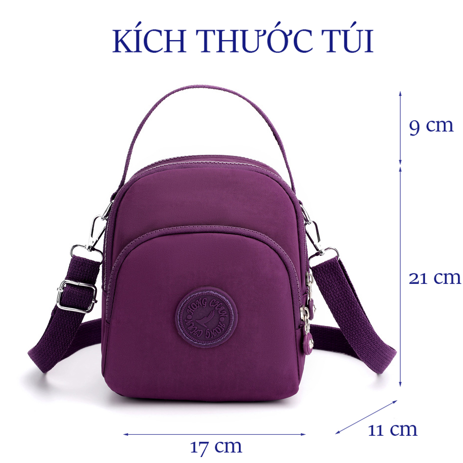 Balo Giả Vải Dù Chống Nước BL21 Tím