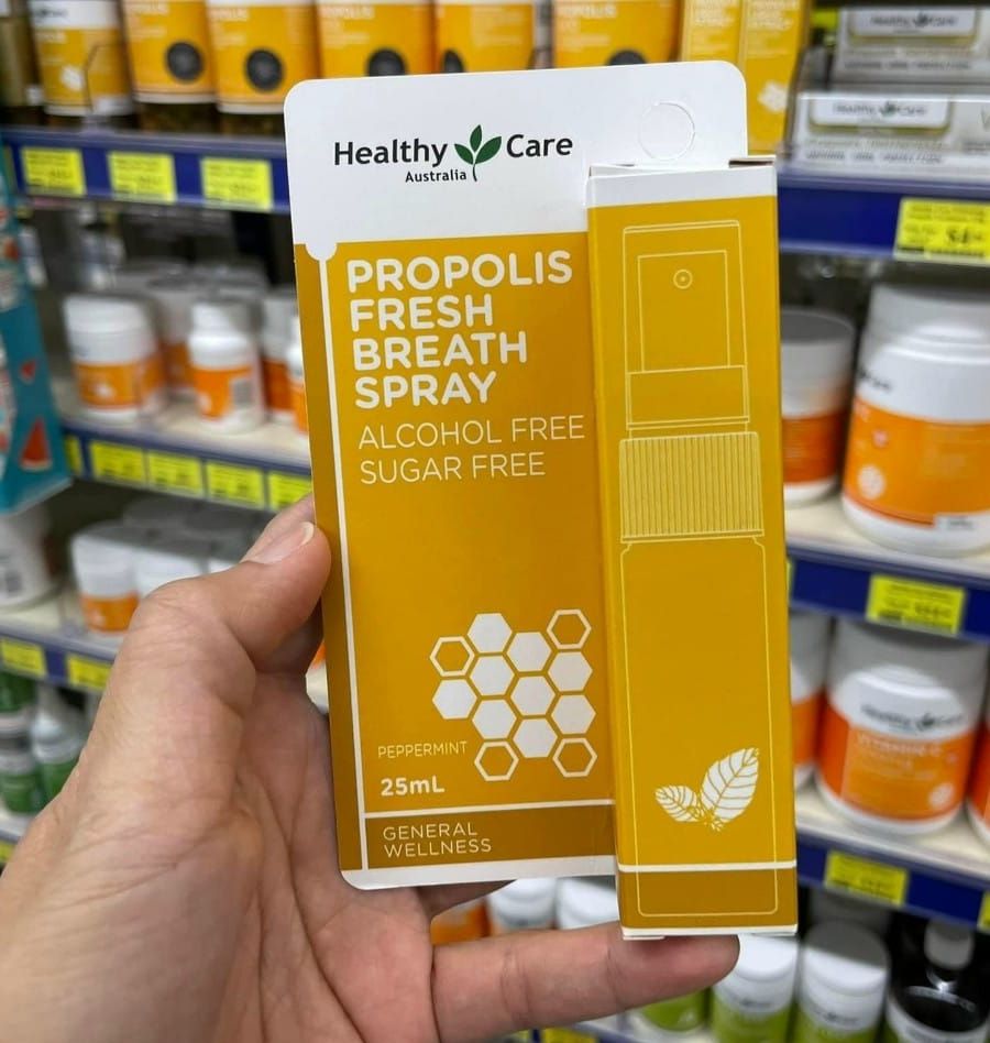 Xịt thông cổ họng keo ong Healthy Care Propolis Fresh Breath Spray