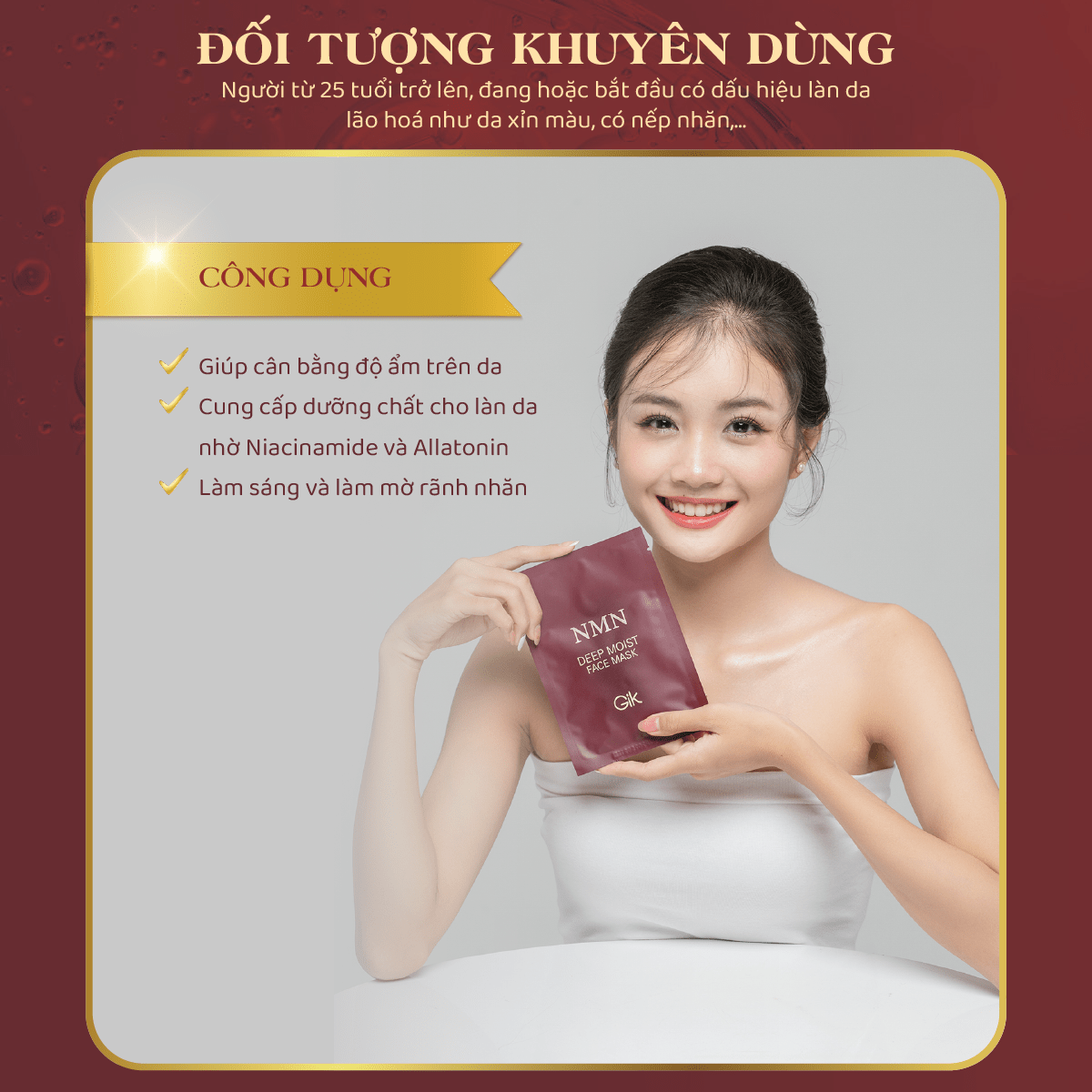 Mặt Nạ Dưỡng Ẩm Gik 28ml (GIK NMN DEEP MOIST FACE MASK) - 5 miếng