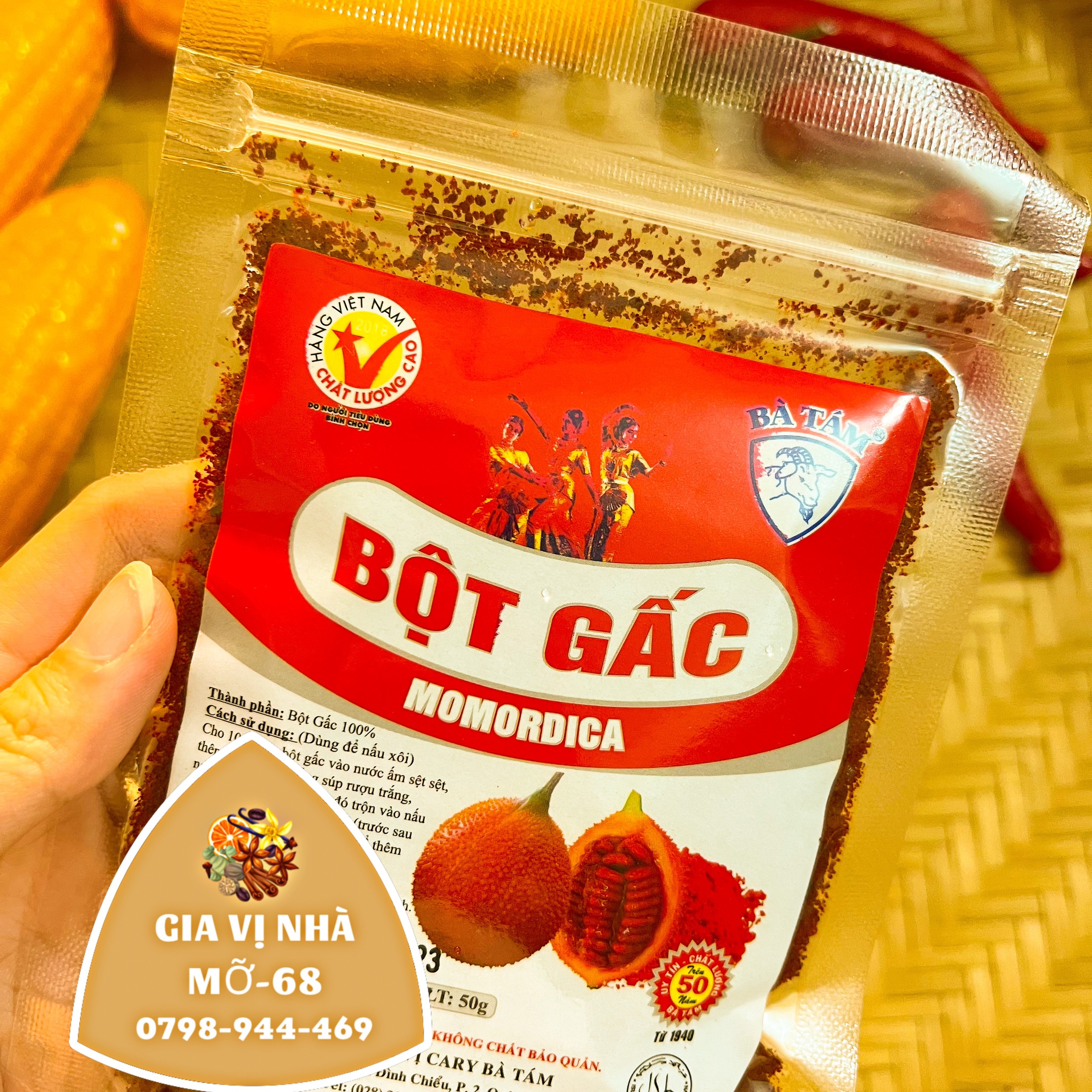 BỘT GẤC HIỆU BÀ TÁM - GÓI 50GR