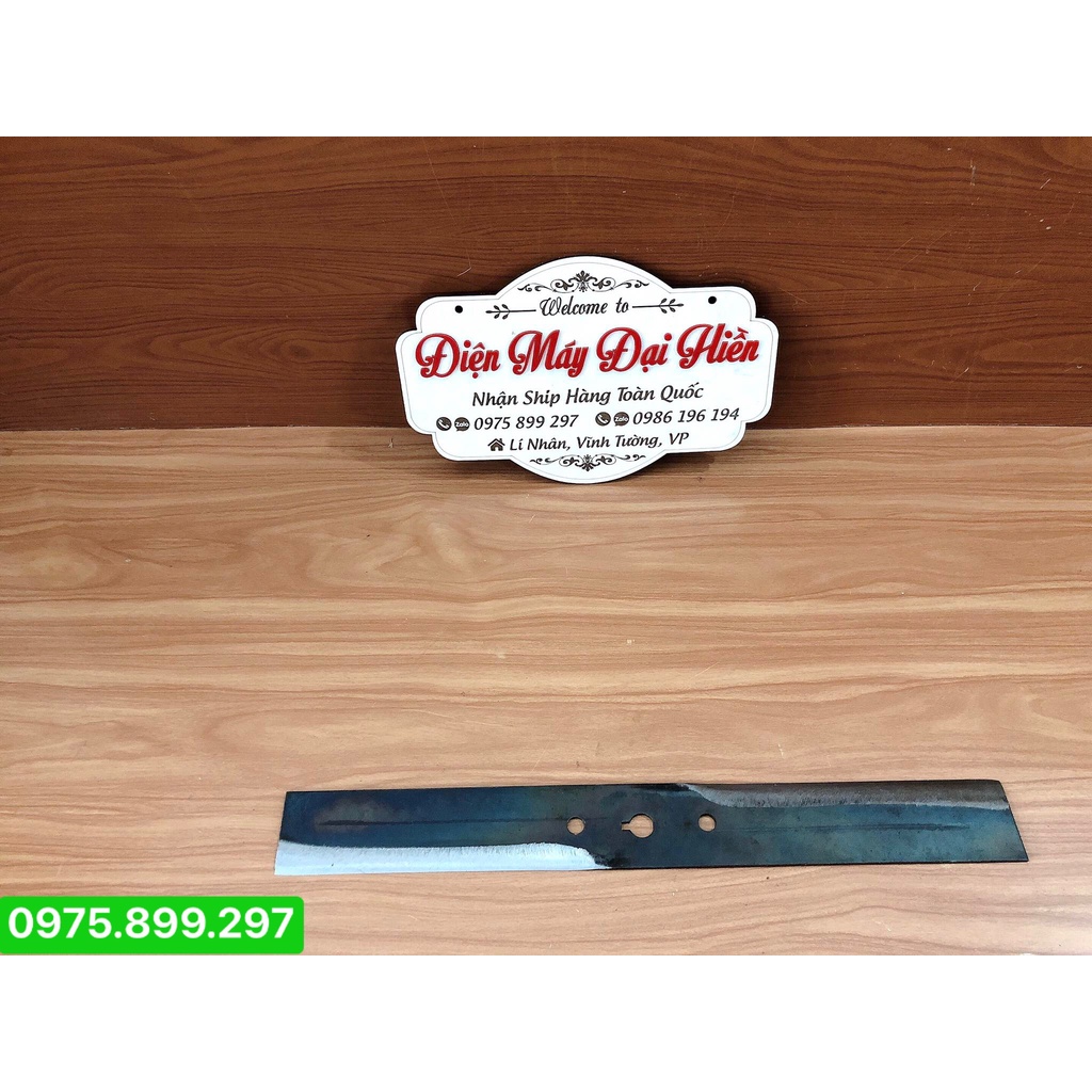 Lưỡi dao lắp máy thái chuối dài 43cm trục 14mm