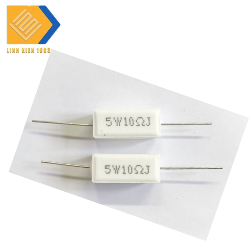 [  3 CON ] Điện Trở 10 Ohm 5W chân cắm xuyên lỗ