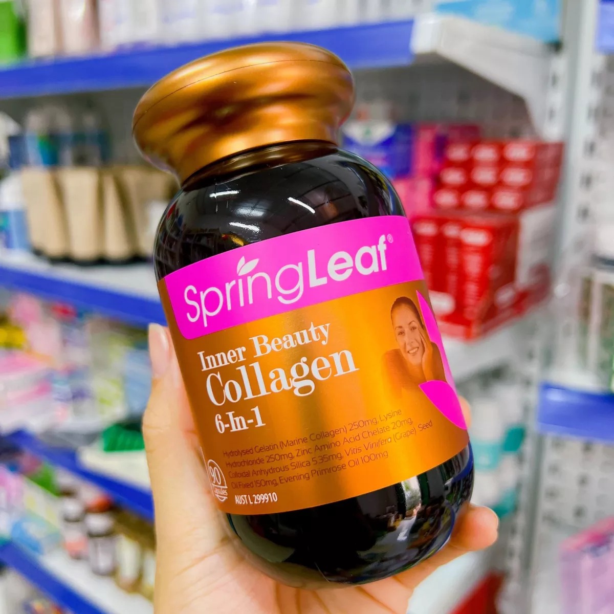 Viên Collagen 6 in 1 Spring leaf 90 viên