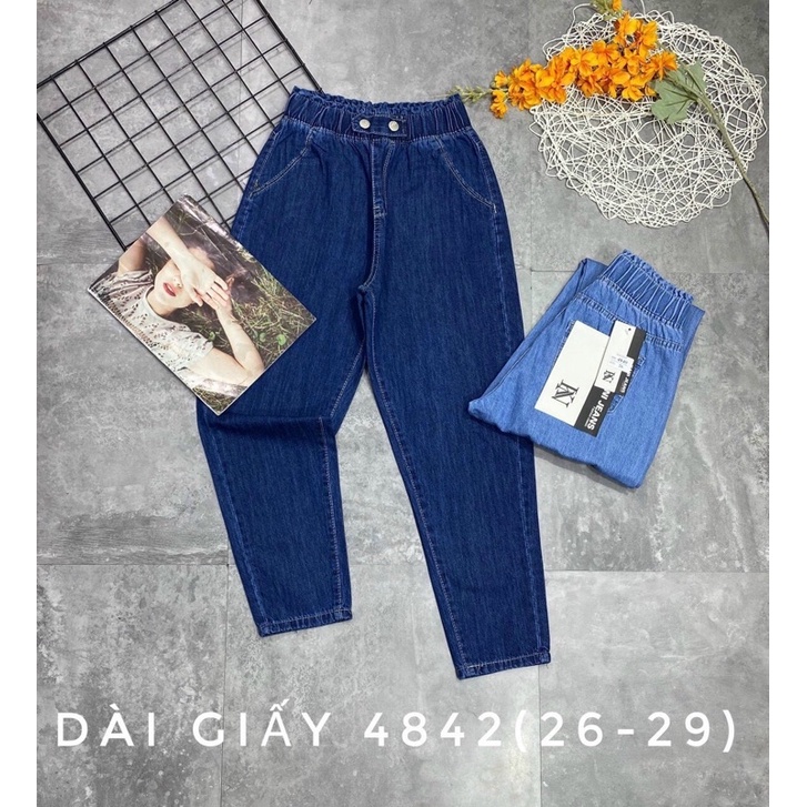 Quần jeans bò giấy dáng baggy có size đại