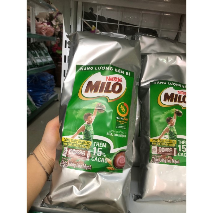Bột Milo bịch 1kg nguyên chất Nestlé (thêm 15% bột cacao)- DATE mới