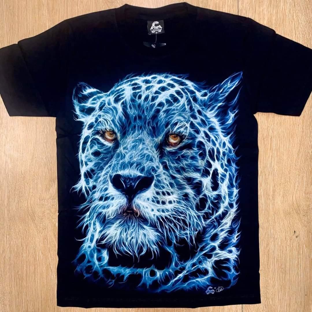 Áo thun nam Hàn Quốc form rộng 3D in hình BÁO TRẮNG độc lạ vải dày mịn mát