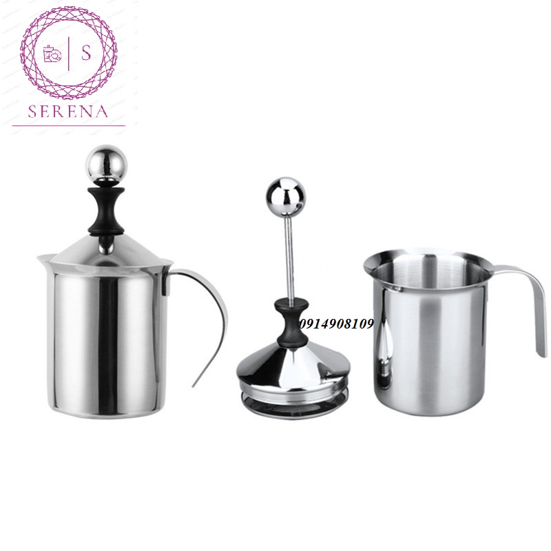 Ca inox - sục sữa lạnh tạo bọt 400ml - 800ml