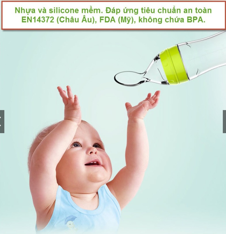BÌNH THÌA SILICON ĂN DẶM CHO BÉ