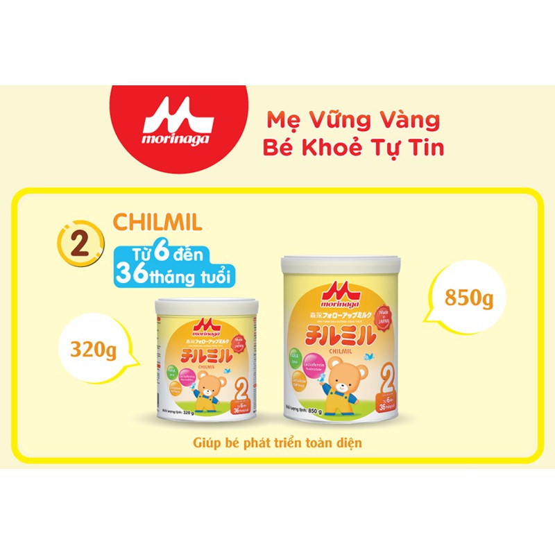 Sữa bột Morinaga Nhật Bản Số 2 (Chilmil) 850g