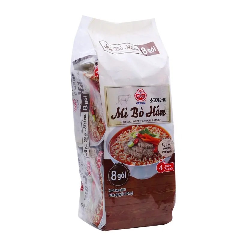 Lot of 8 Packs of Ottogi Beef Stew Noodles 120g